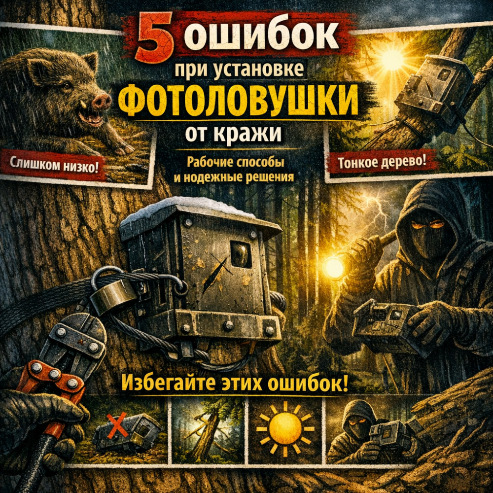 5 ошибок при установке фотоловушки, которые приводят к поломкам и кражам